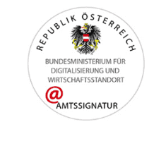 Amtssignatur Republik Österreich für www.ruempel-moni.wien für Ihre Entrümpelung Wien & Niederösterreich sowie Umzug Wien mit Vertrauen für eine ordentliche Dienstleistung